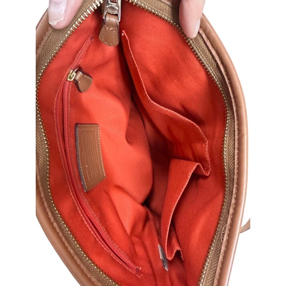 Coach F38402 Signature Varsity Stripe File Crossbody Bag Watermelon Violet - Picture 9 of 12